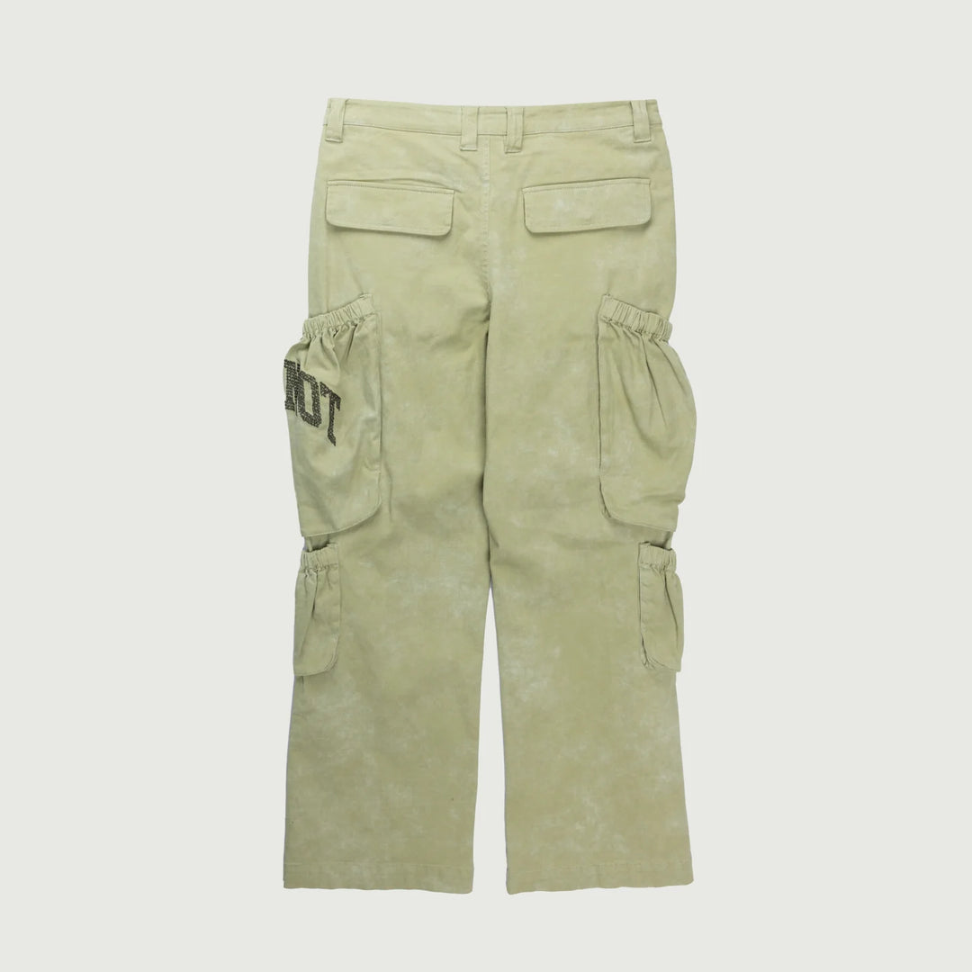 Twill Cargo Wide Leg - Green