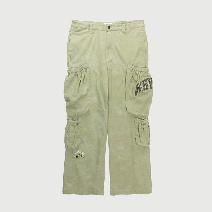 Twill Cargo Wide Leg - Green