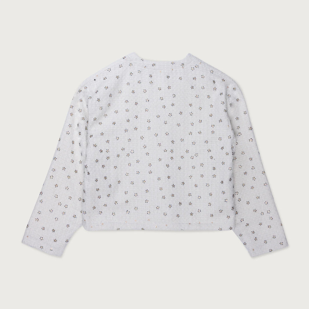 Beaded Cardigan - Bone