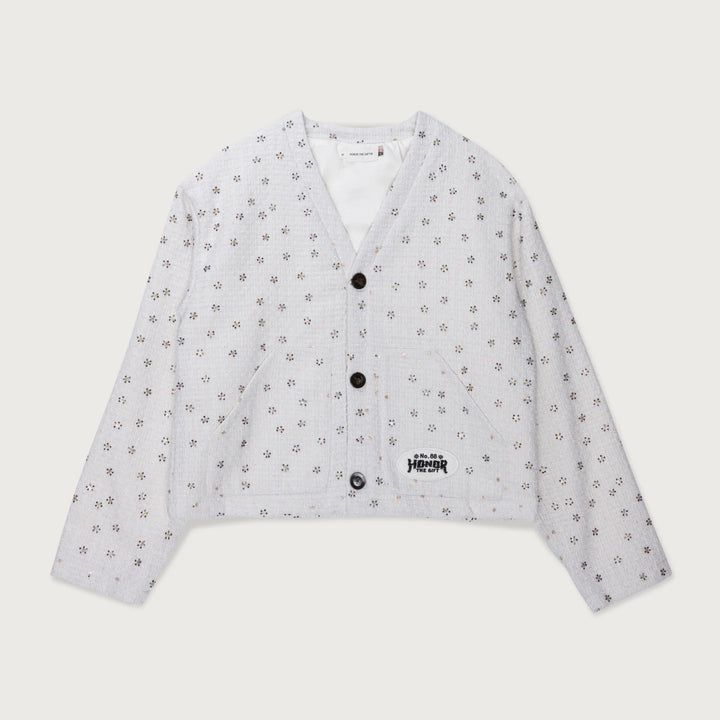 Beaded Cardigan - Bone